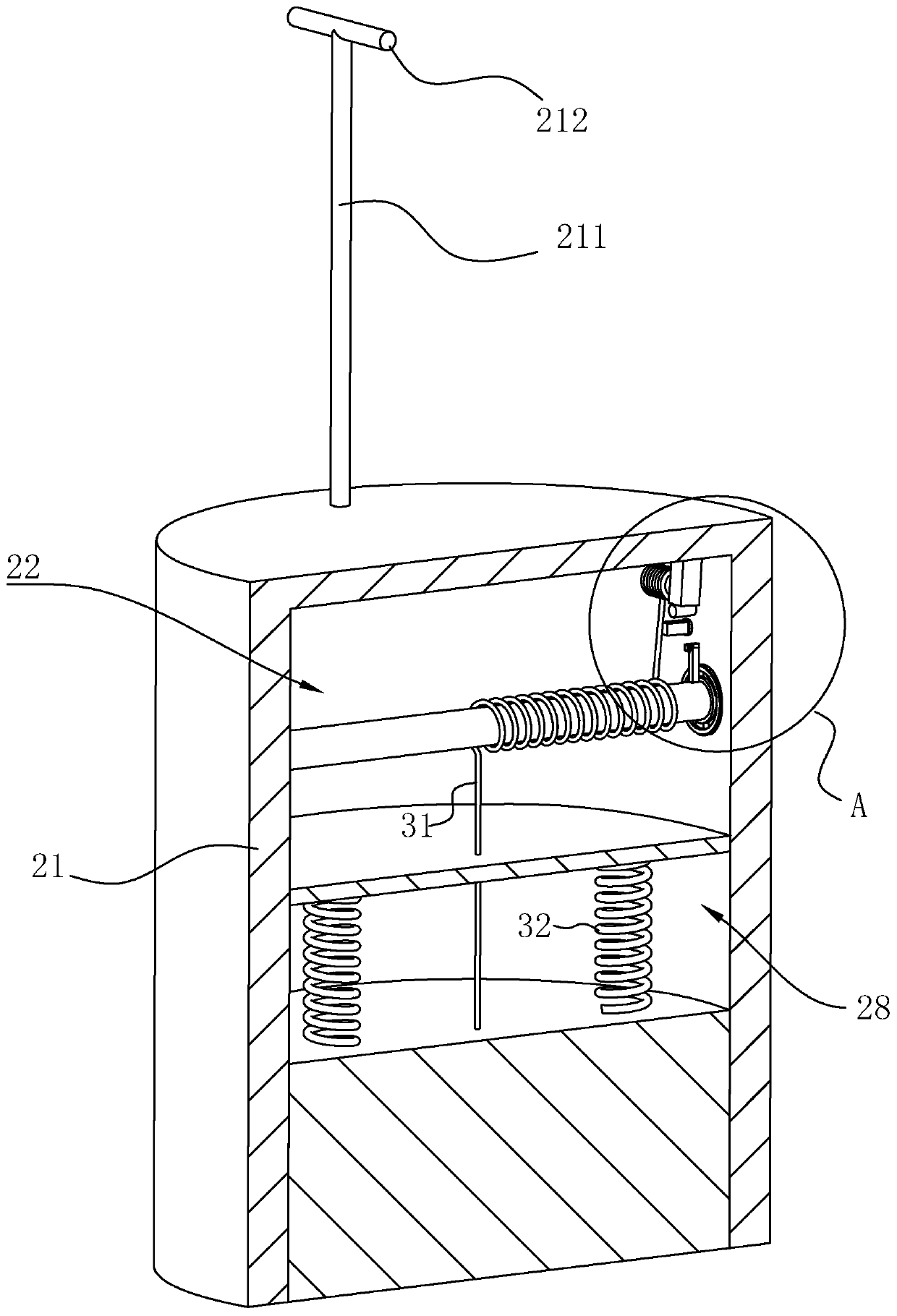 Automatic early warning and monitoring device system for urban road underground collapse