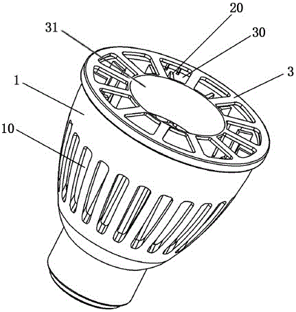 LED down lamp for air cross-ventilation and heat dissipation