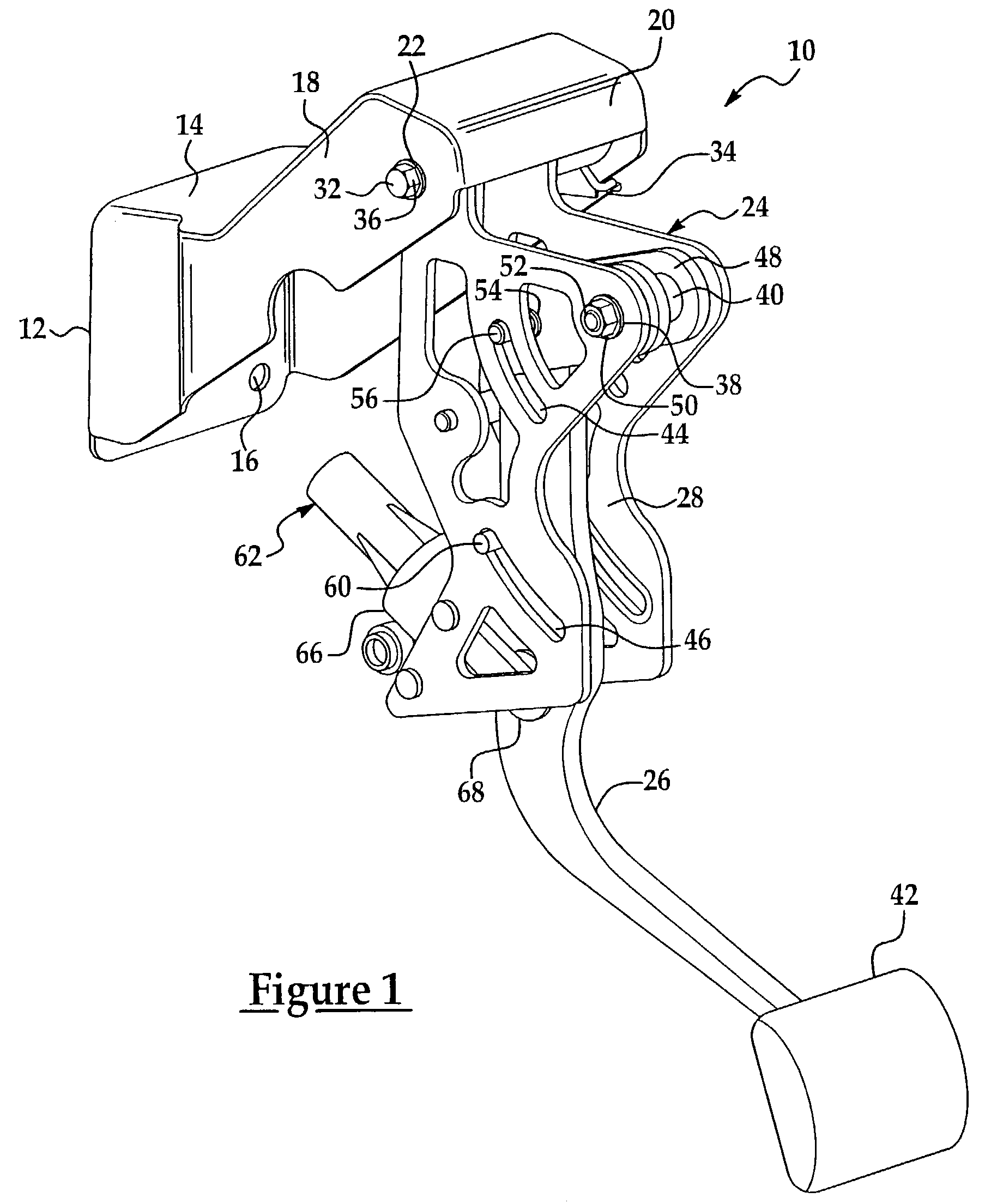 Adjustable pedal assembly