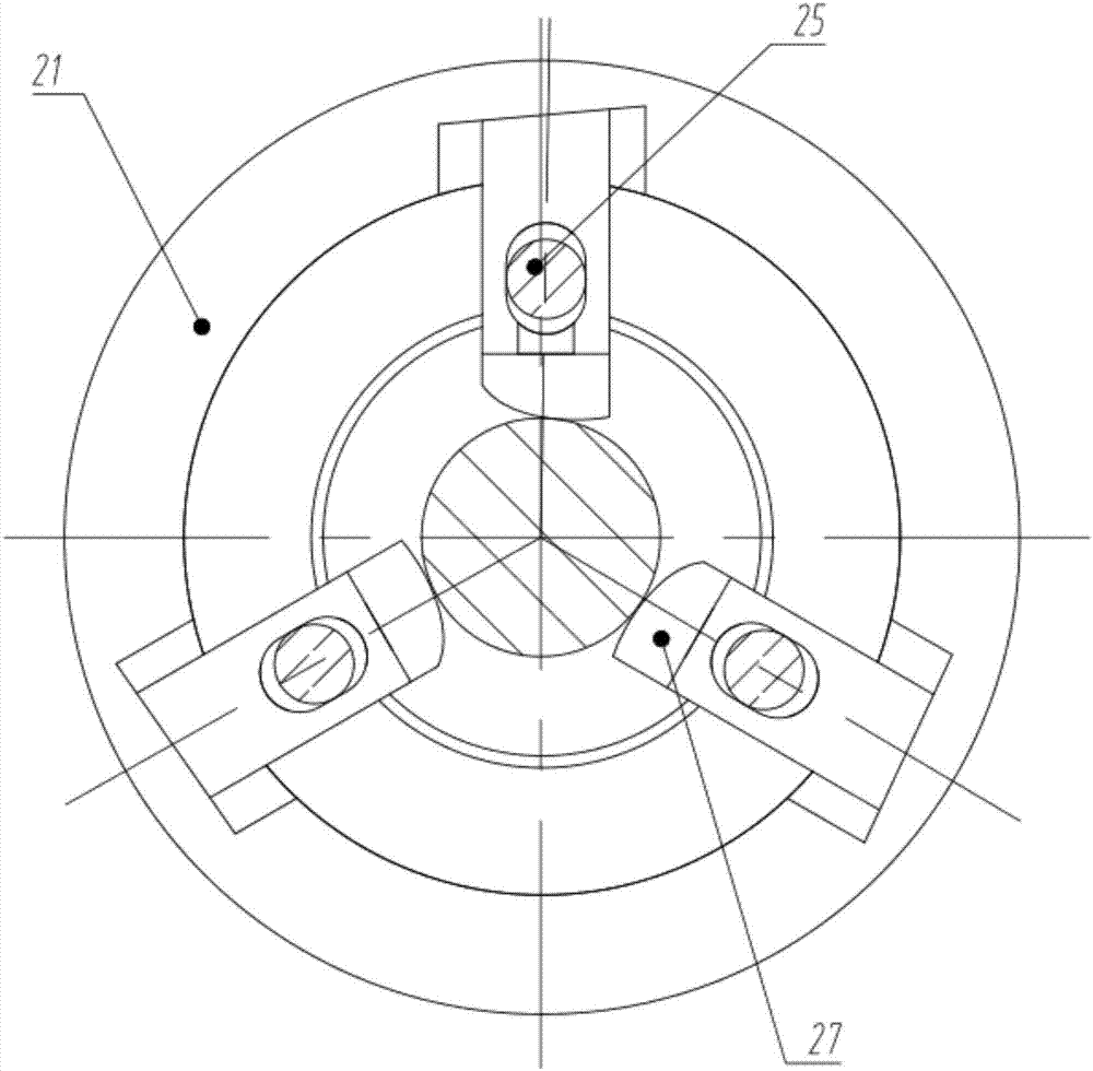 Friction wedge type automatic clamp for cylindrical grinding and application method thereof