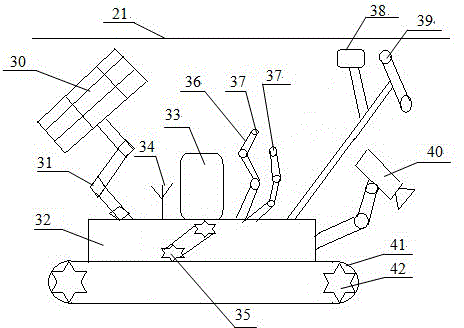 Intelligent chemical spraying robot for farmland based on electromagnetic detection