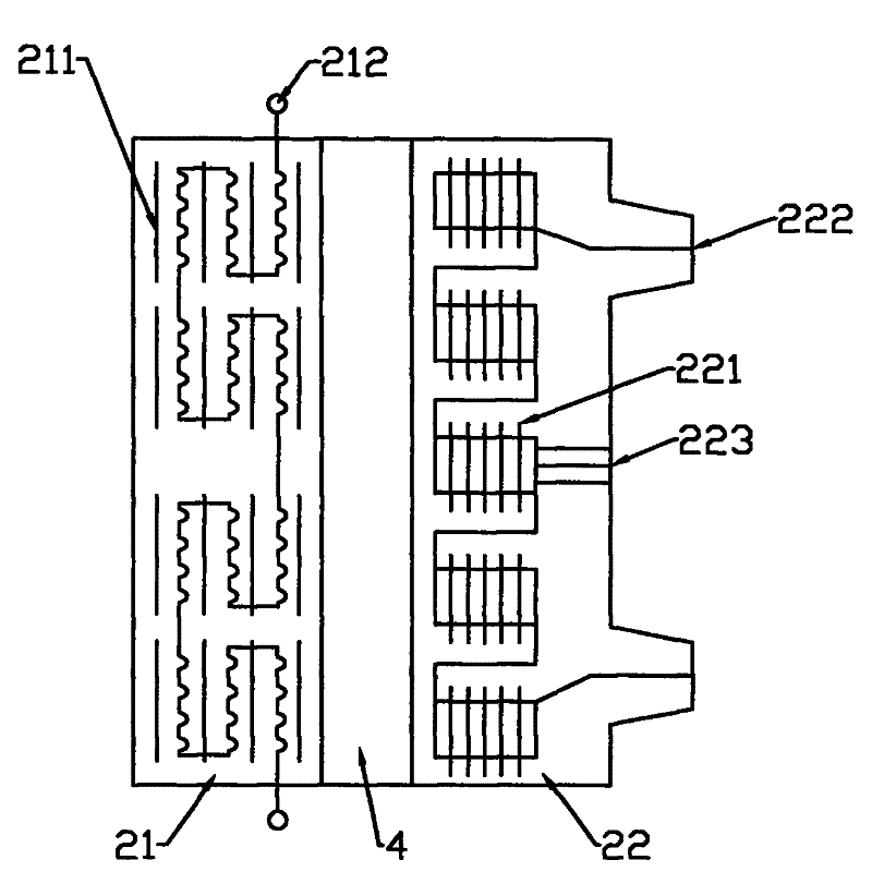 Wire and foil mixedly winding coil grounding transformer