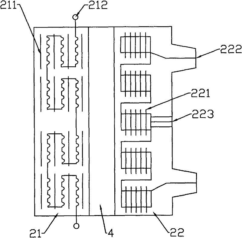 Wire and foil mixedly winding coil grounding transformer