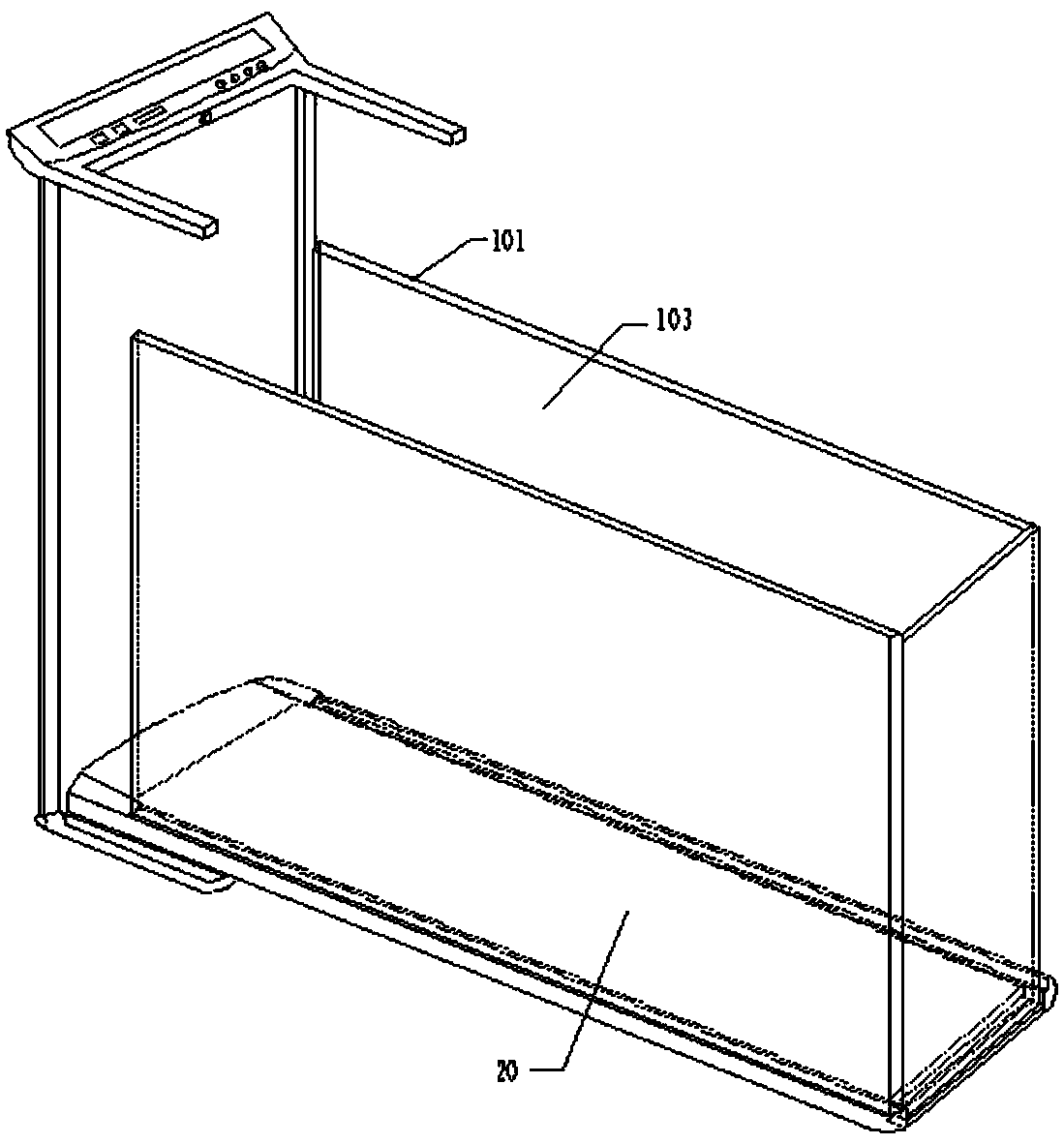 Novel efficient protecting device of running machine