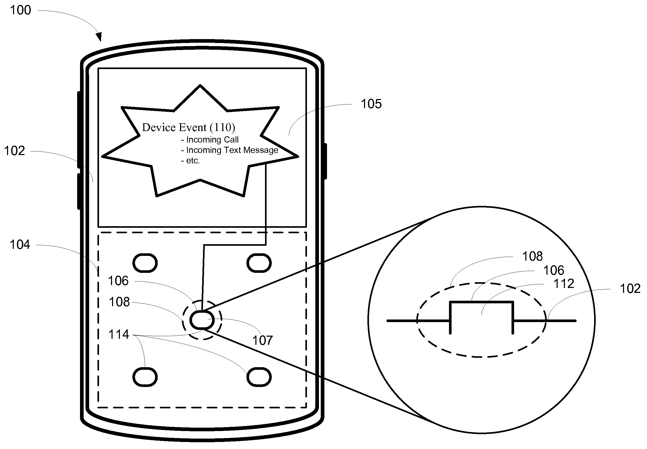 Electronic Device with Physical Alert