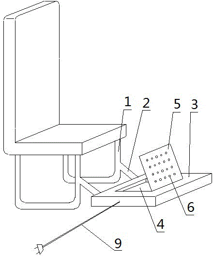 Foot warming and health-care computer chair