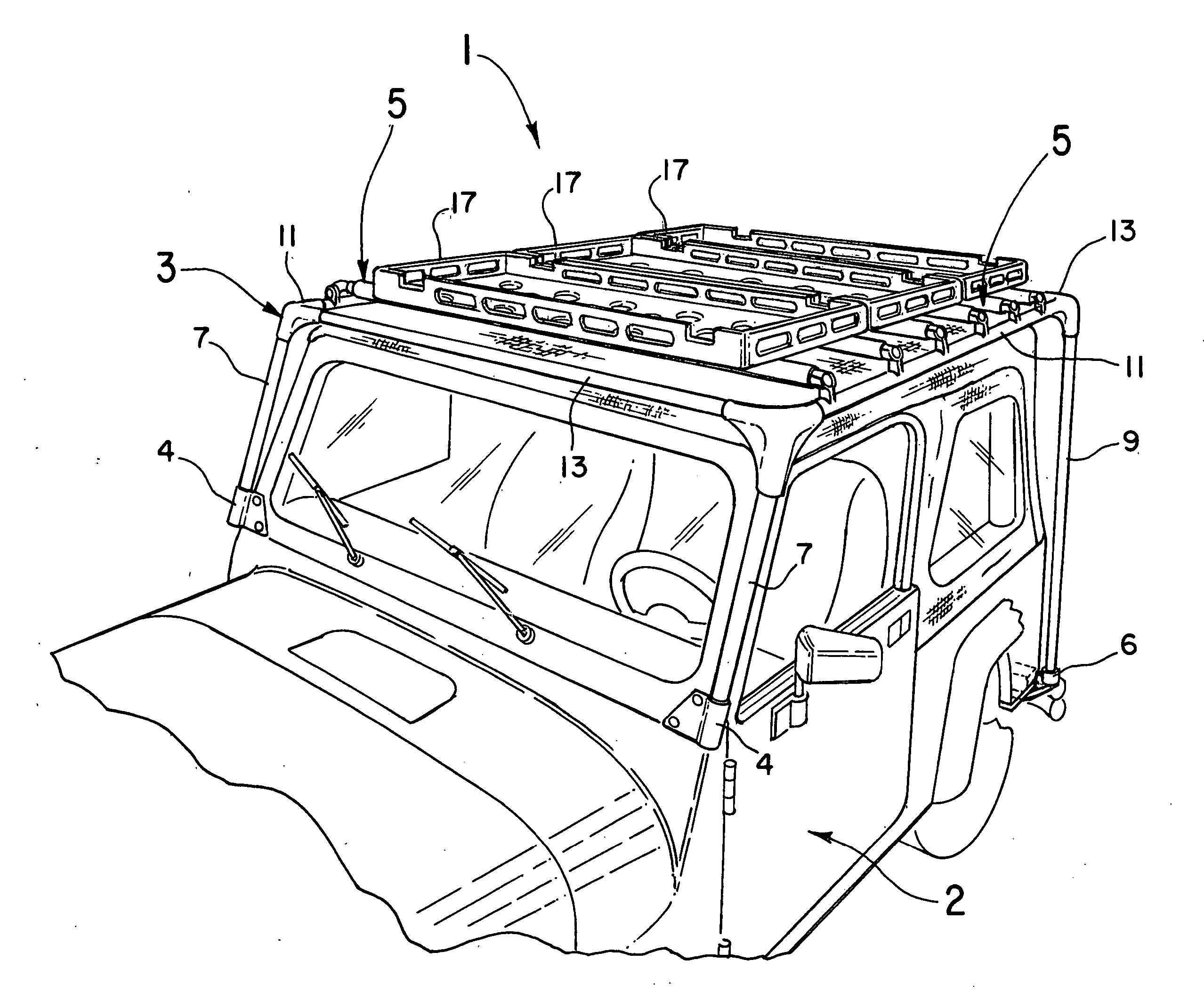 Roof rack for a sport utility vehicle