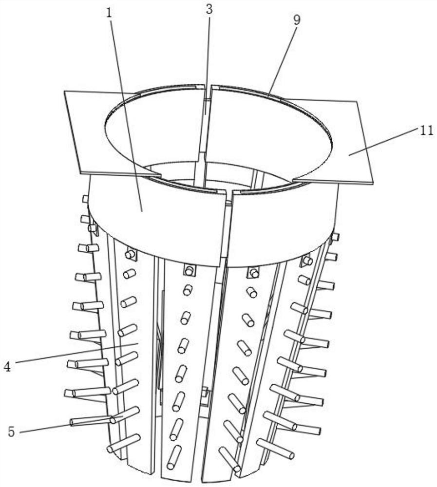 Building drilling and filling auxiliary sleeve