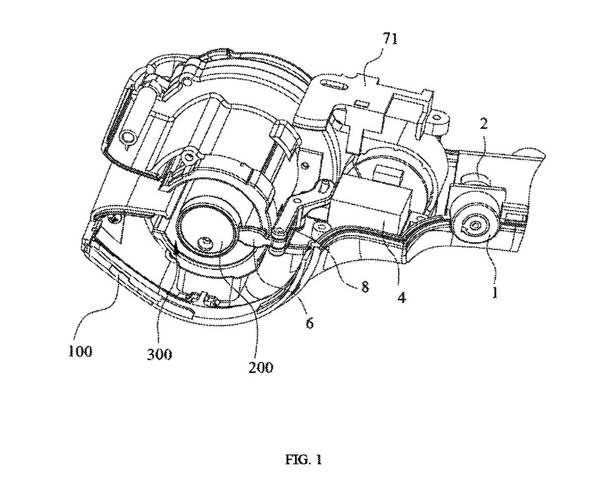 Baffle plate mechanism for a hair curler