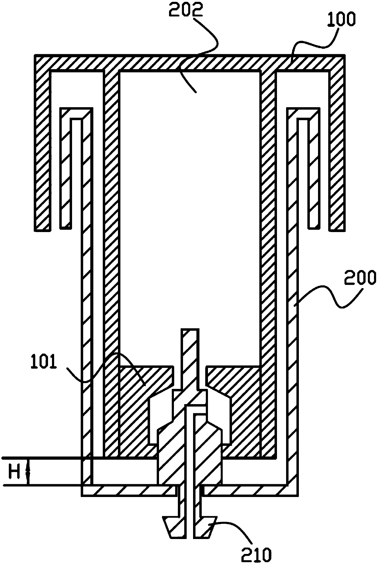 Cover body structure of container