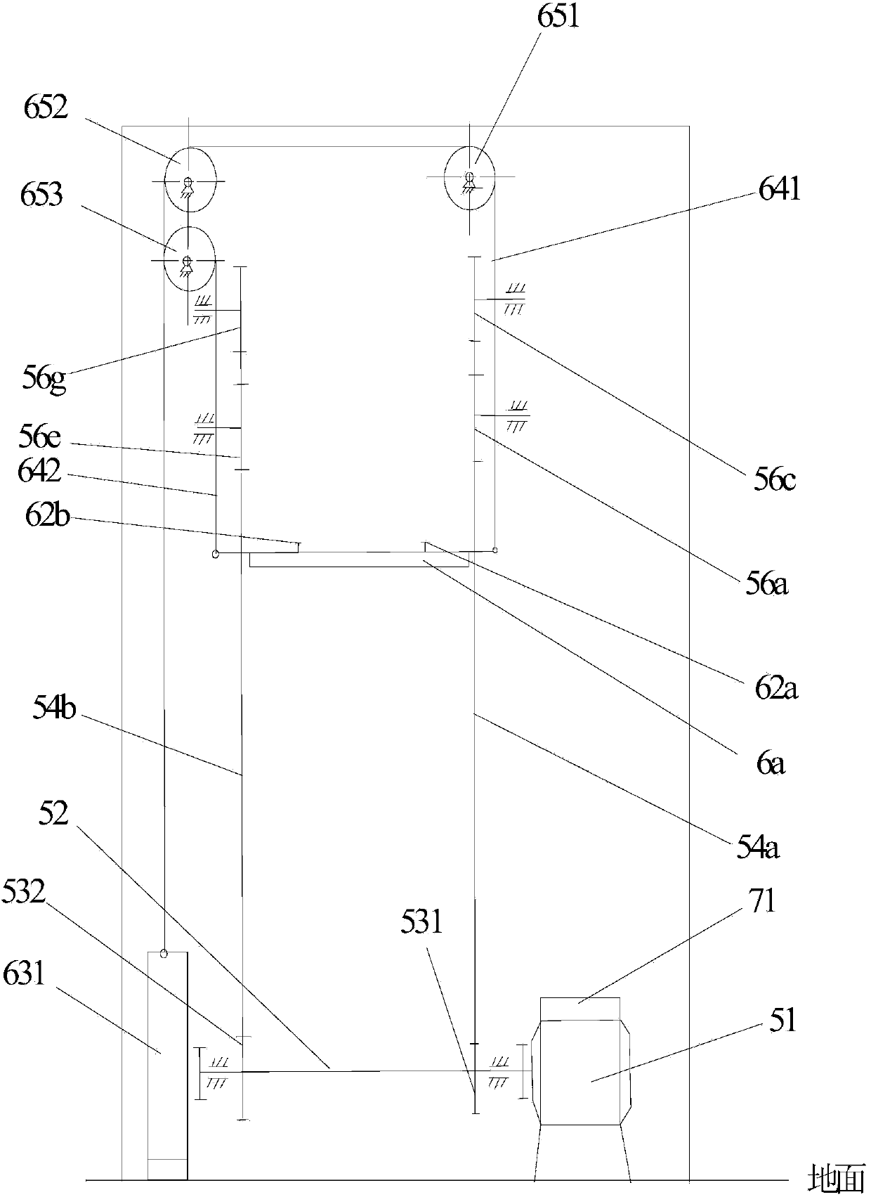 Vertical lift road-crossing elevator