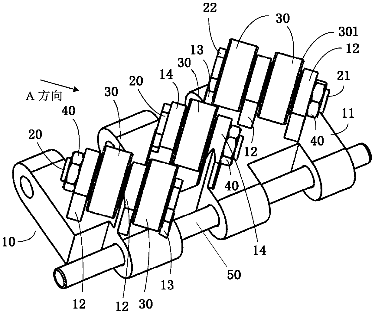 Multi-support multi-roller track component and track