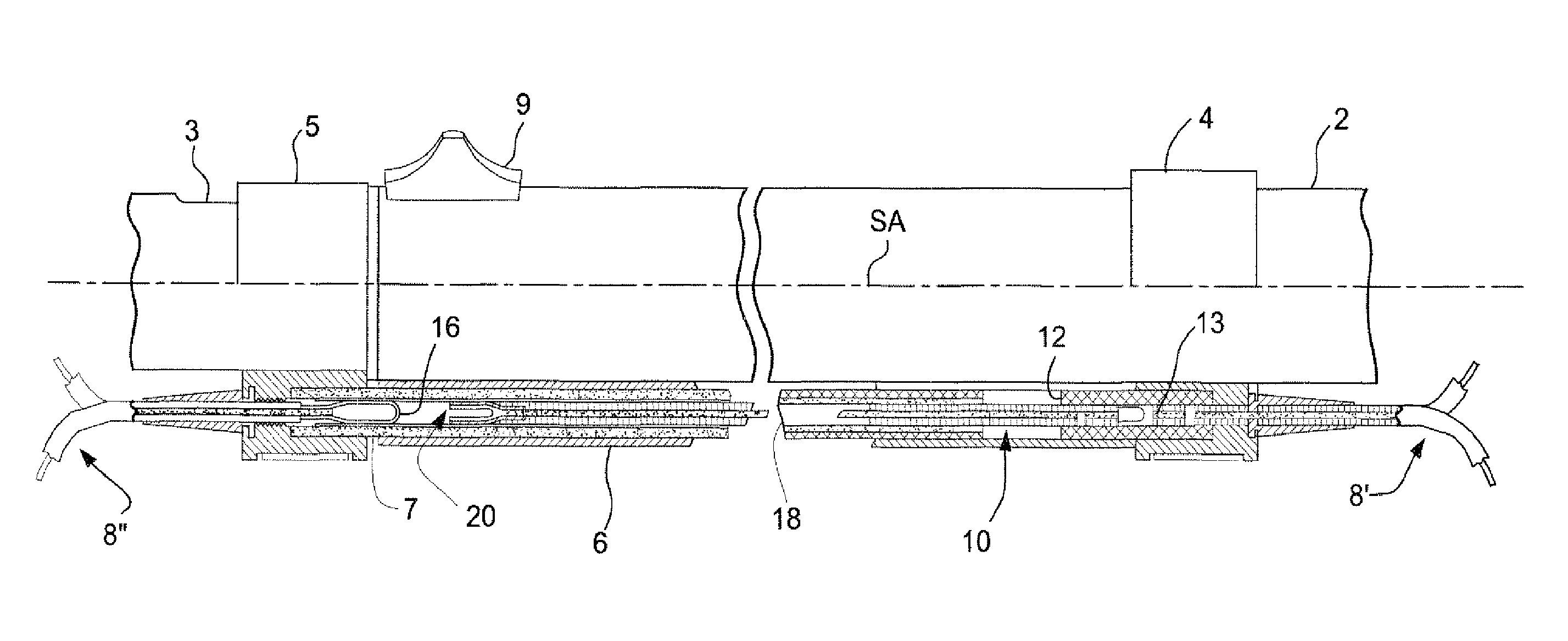 Telescopic tube for electric household appliances equipped with electricity conduction means