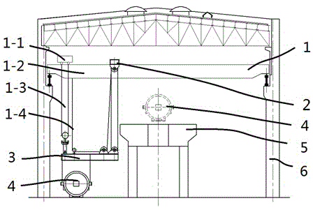 Combined hoisting device for generator stator