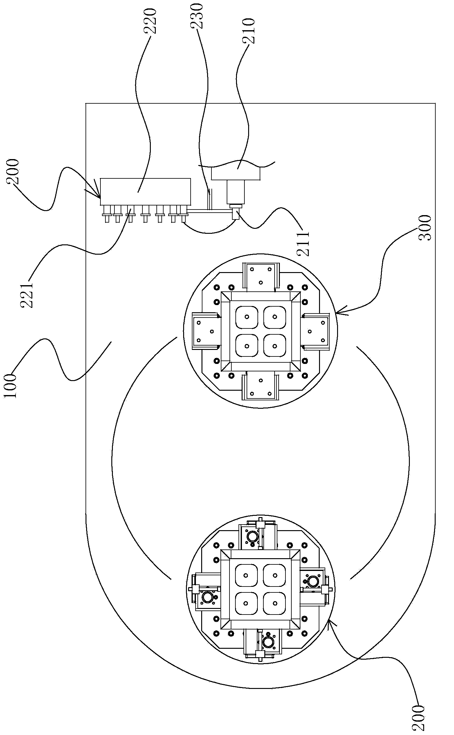 Machining device for proportional pressure control valve special for injection machine