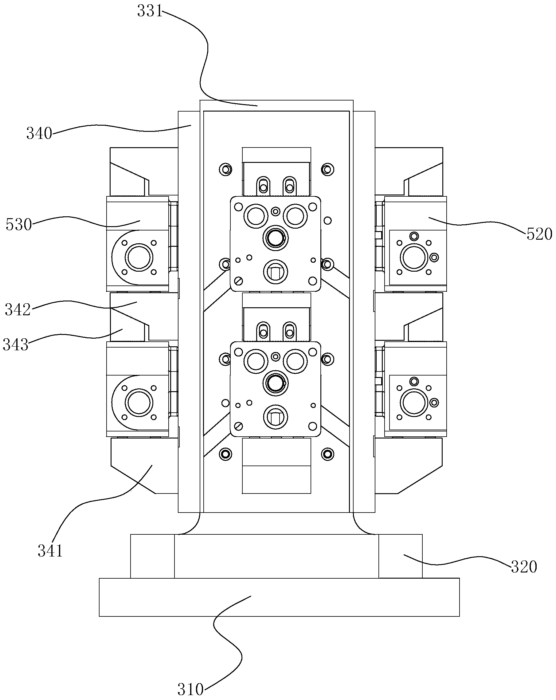 Machining device for proportional pressure control valve special for injection machine