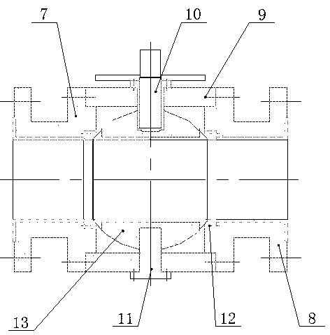 Scouring-resistant wear-resistant corrosion-resistant mid-high pressure ceramic ball valve and manufacturing method thereof