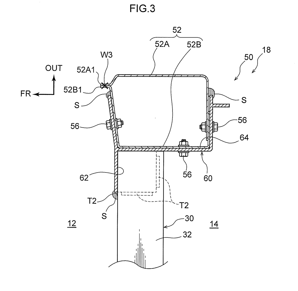 Pillar framework structure and vehicle body module structure