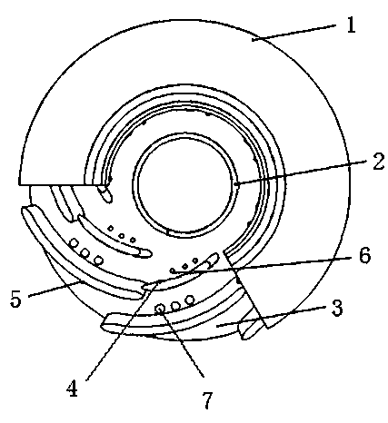 Bubble breaking type mixing power transmission submersible pump impeller