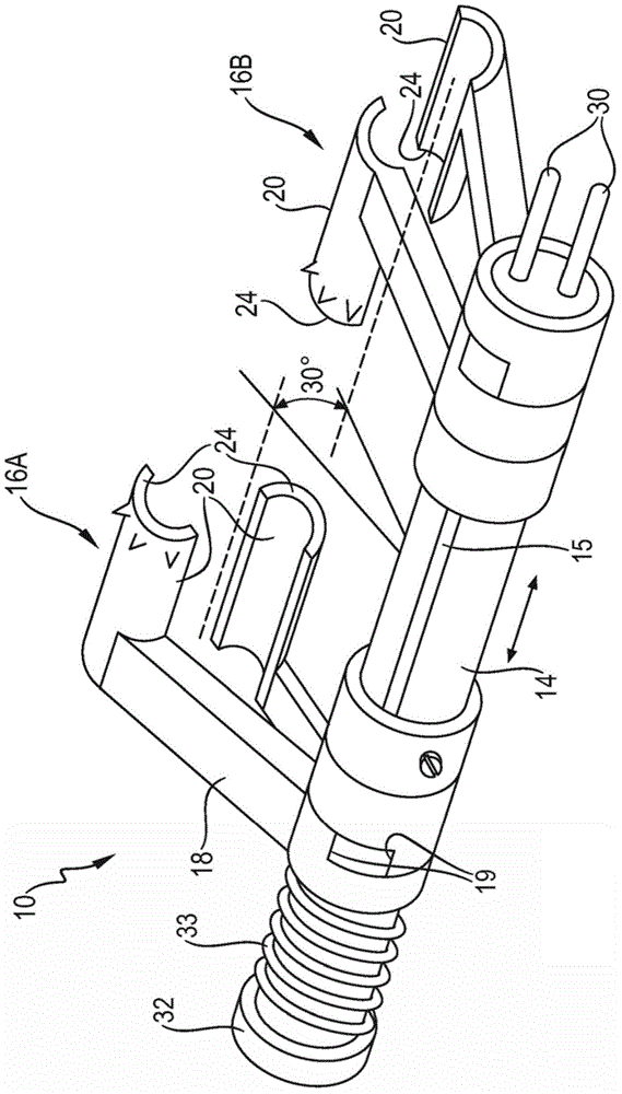 Electrosurgical instrument for producing an end-to-end anastomosis