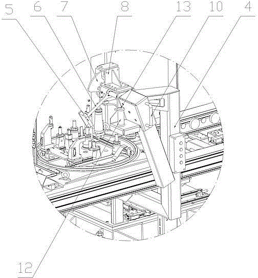 Oscillating type pneumatic clamping reverse force arm mechanism