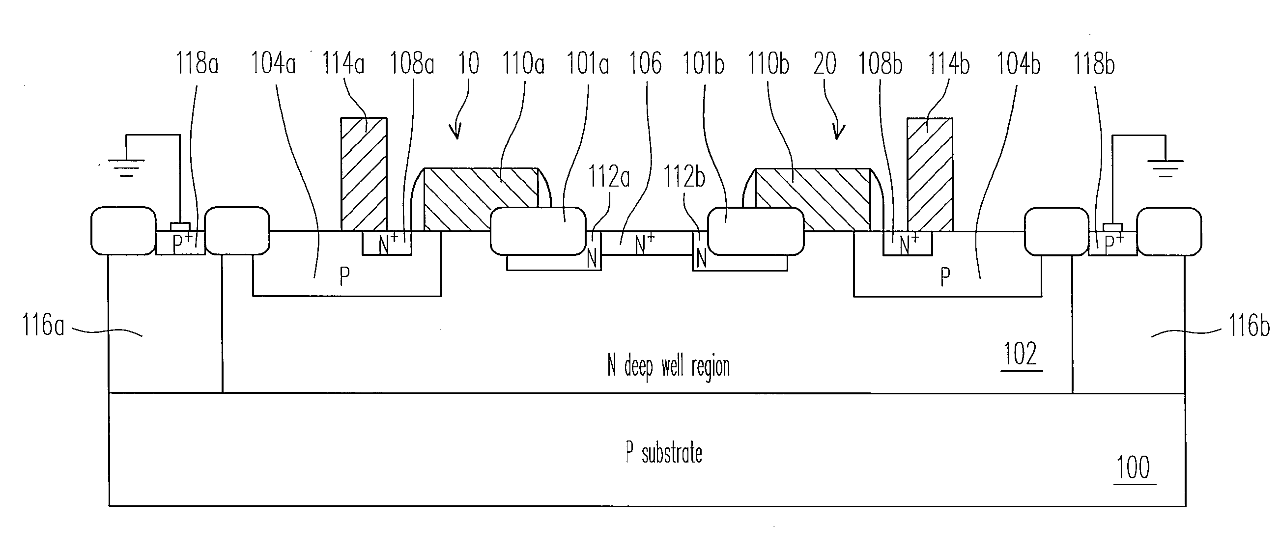 Ldmos device for ESD protection circuit