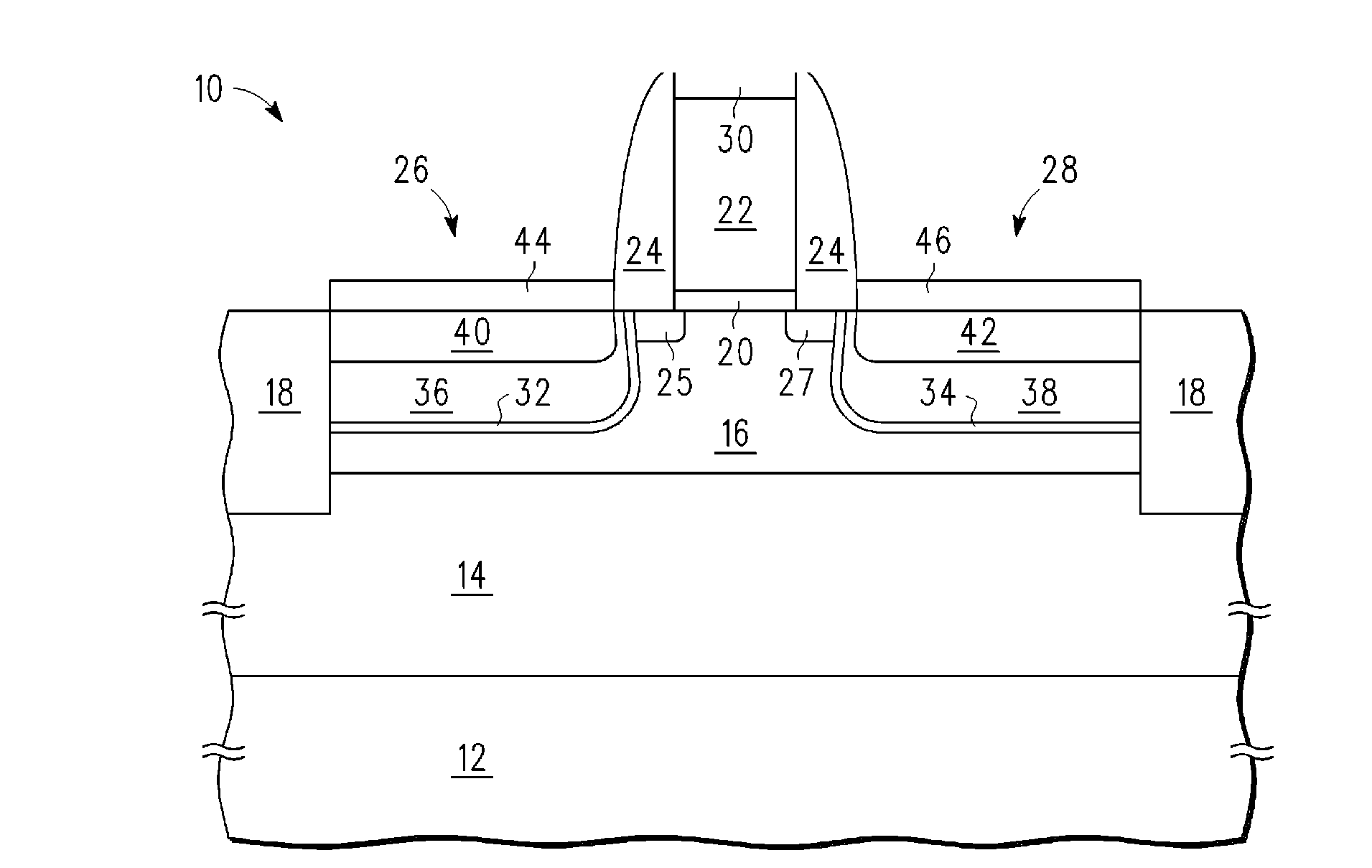 Multi-layer source/drain stressor