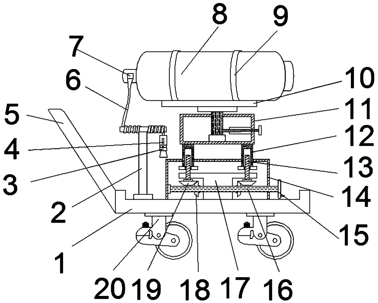 Fire-fighting fire extinguishing device convenient to adjust