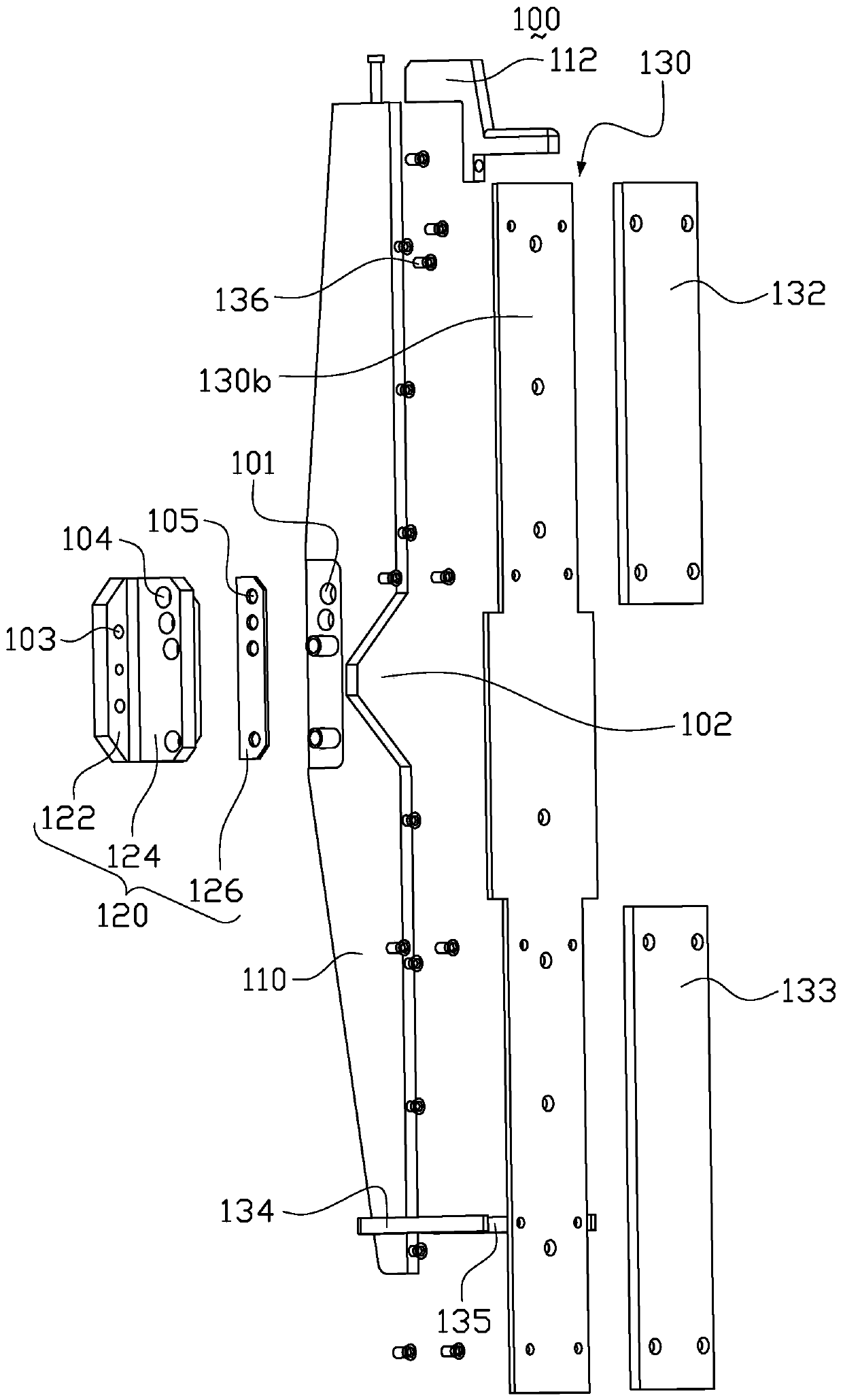 Flexible leg launch adjustment mechanism