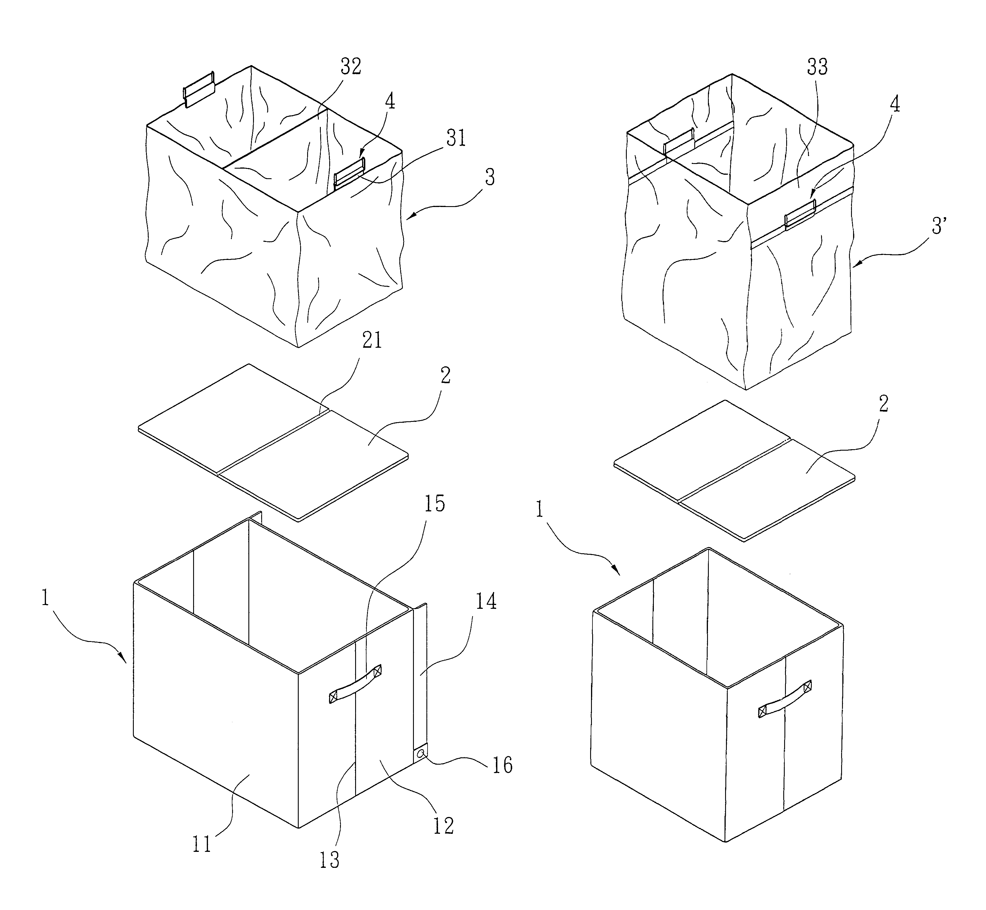 Folding collapsible storage box