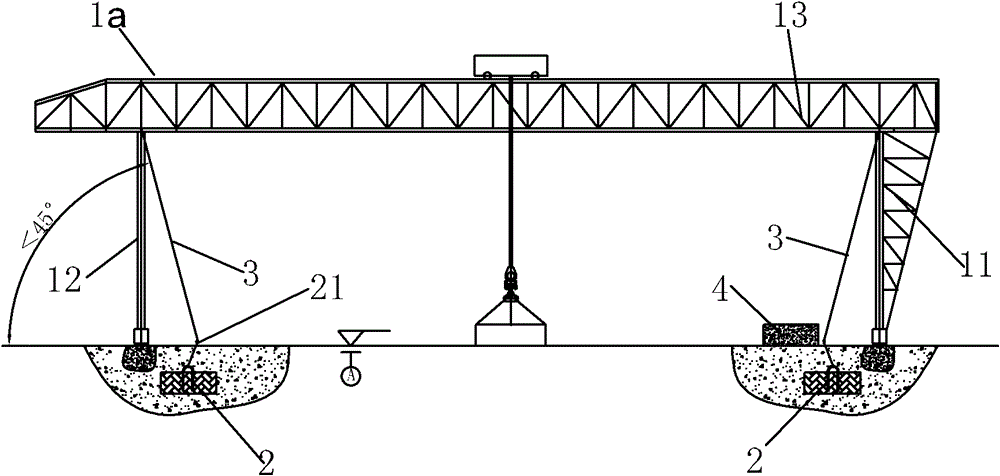 Anti-typhoon method for portal crane and special equipment thereof