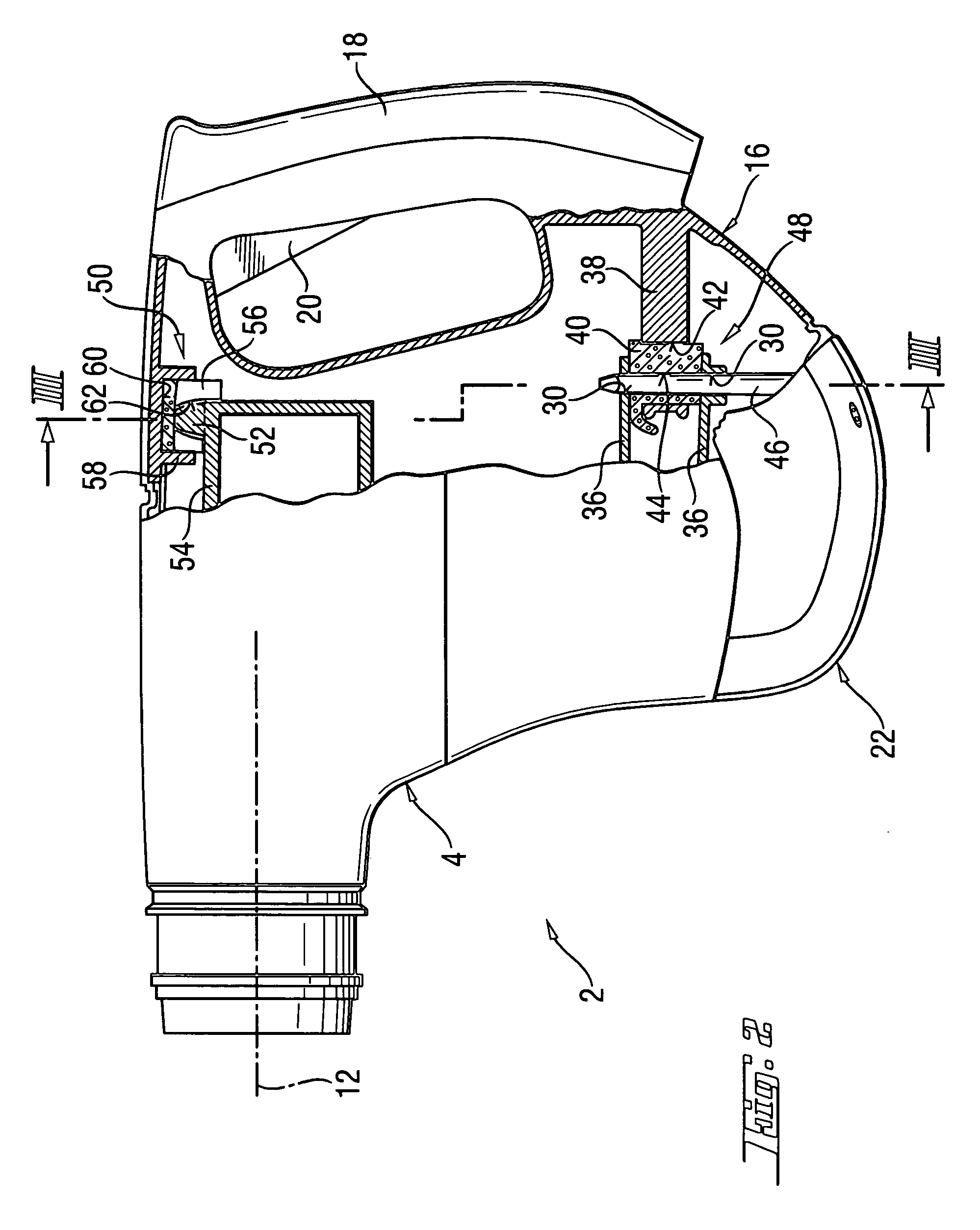 Hand-held power tool having main and handle housings with a connection device for connecting the housings