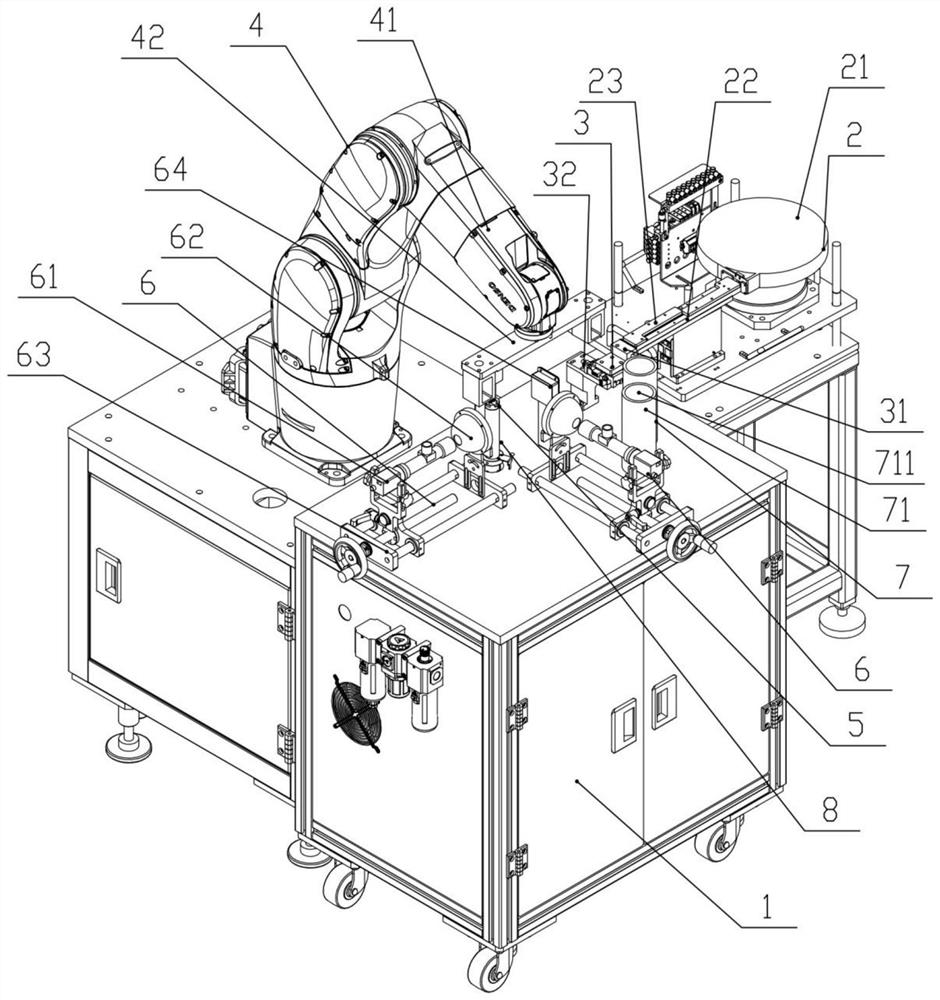 A rotating 360-degree product burr detection device