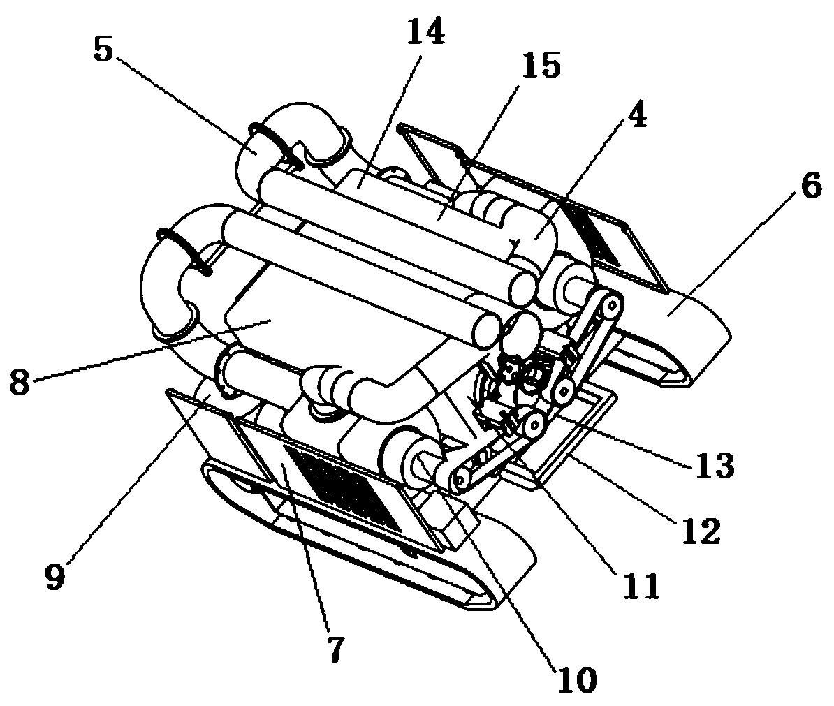 Movable type drainage vehicle