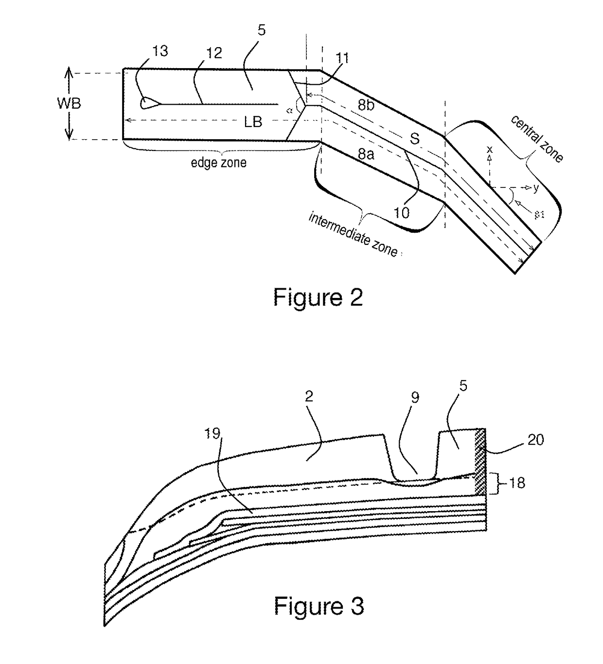 Tire With Directional Two-Material Tread, Comprising An Alternation Of Curved Blocks