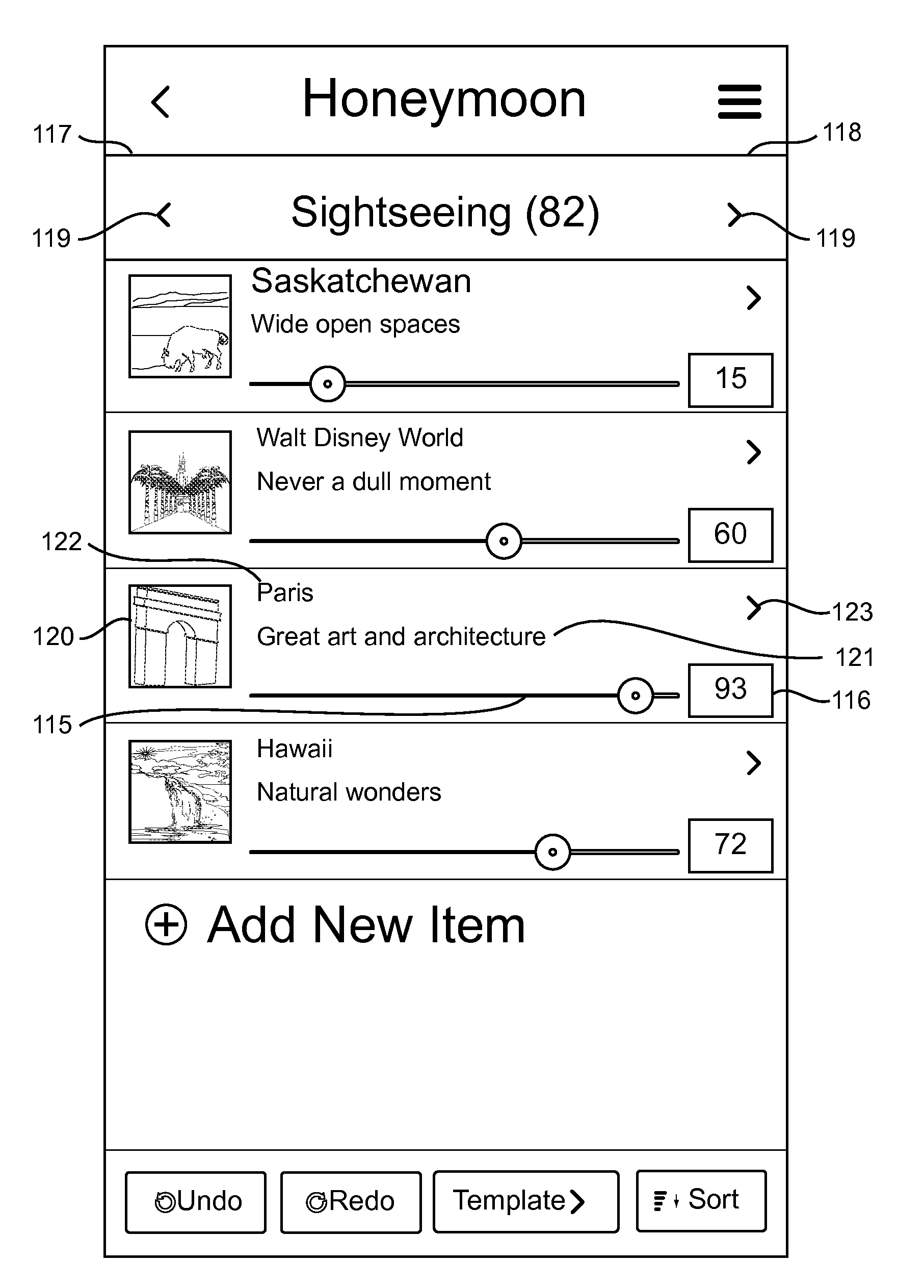 Software Interface and Method for Ranking or Rating Items