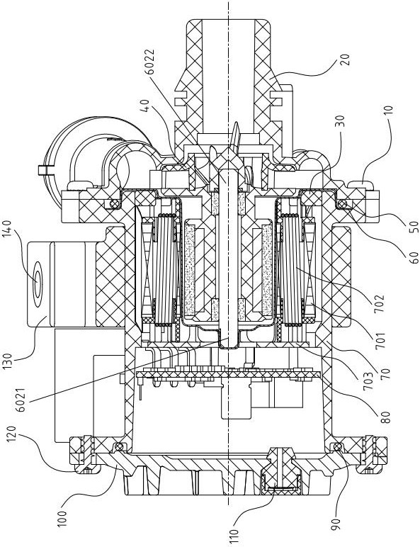 Self-radiating electronic cooling water pump