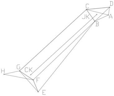 Measurement method for reducing errors in azimuth angles of tunnel ground control network