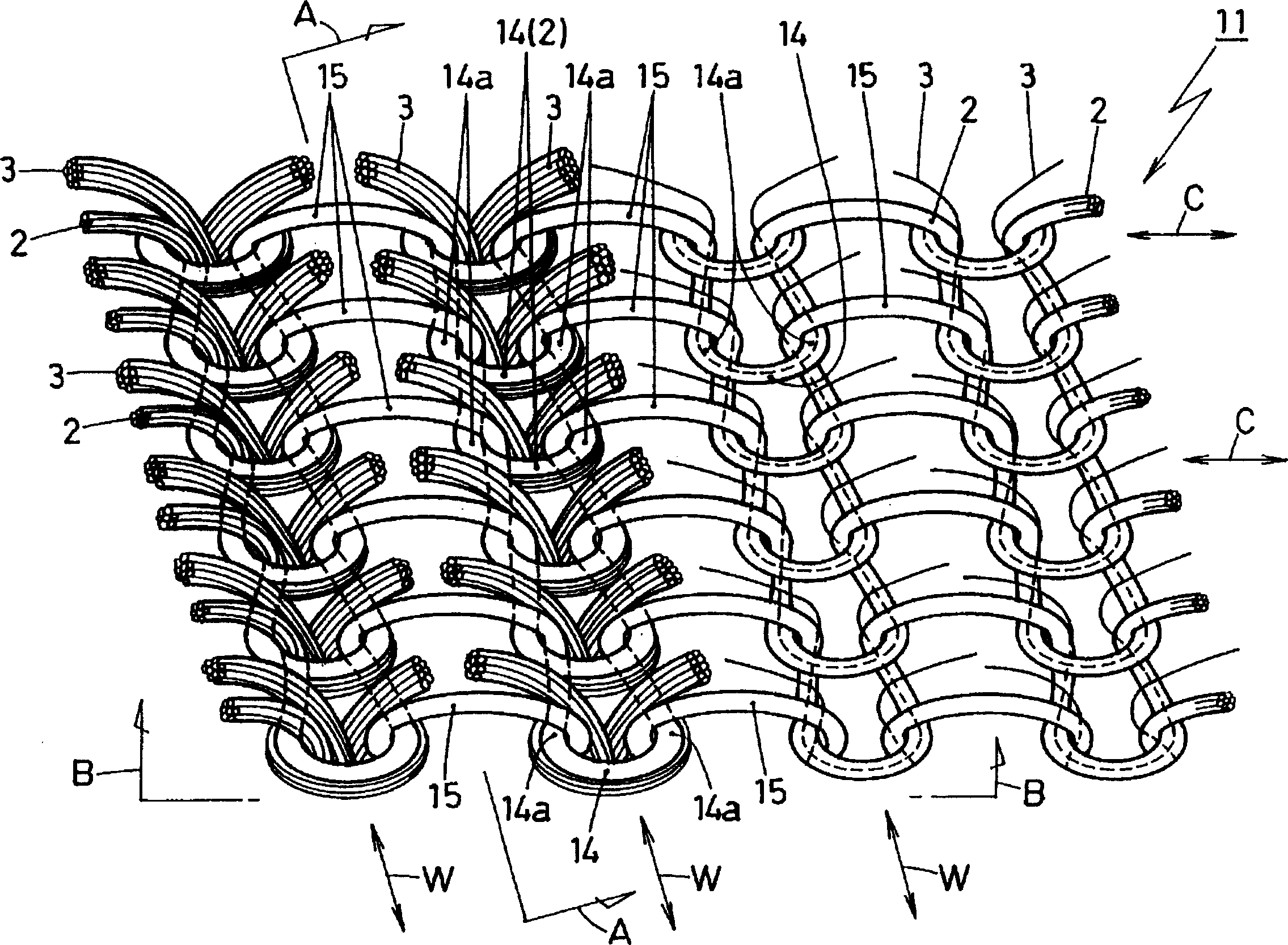 Terry knitting fabric, and its producing method and sewing method