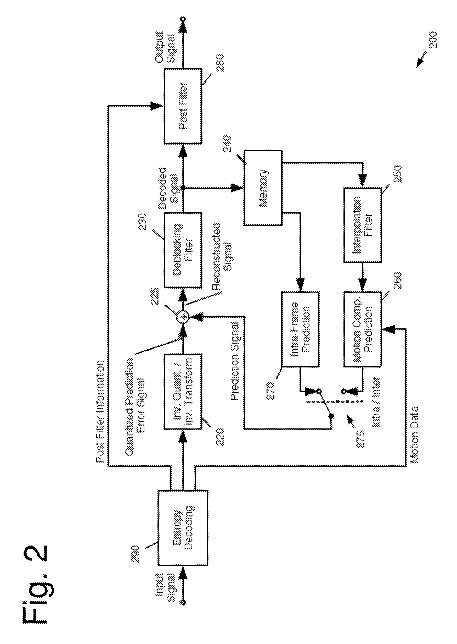 Filter positioning and selection