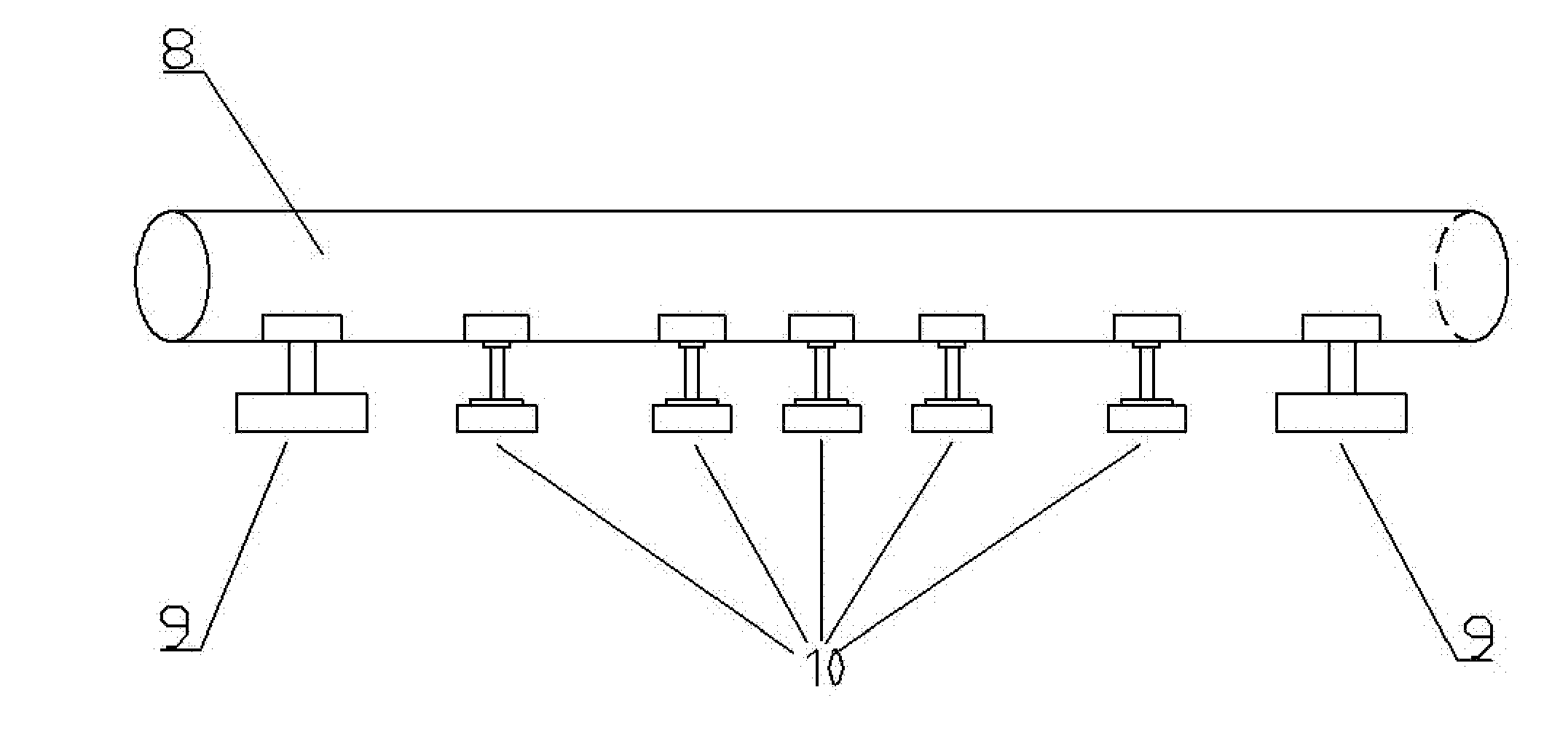 Method and device for oil and gas pipeline deformation detection verification test