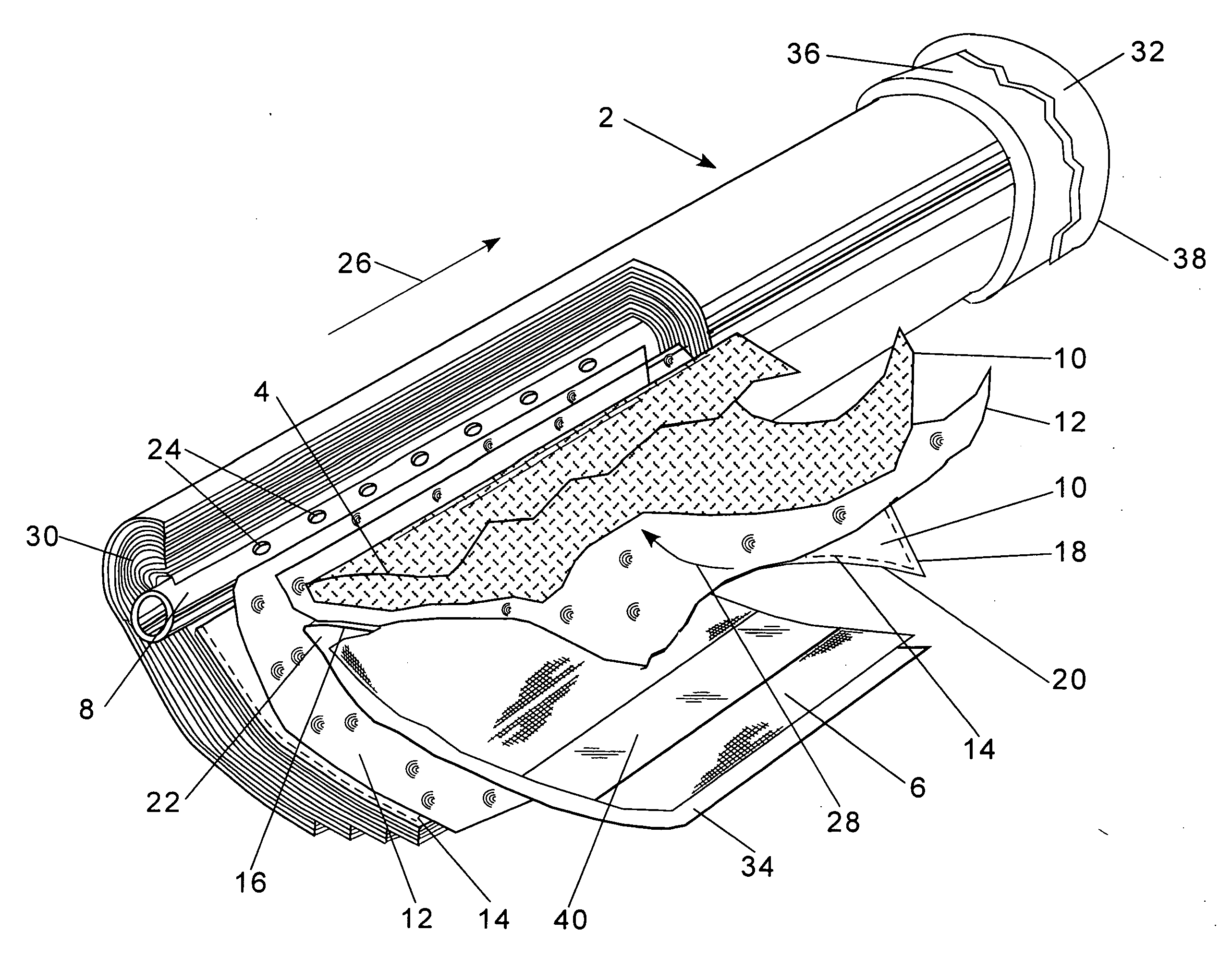 Use of acoustic signals for measuring membrane fouling in spiral wound modules