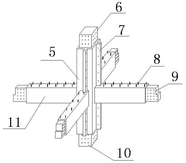 Dry type joggle frame structure