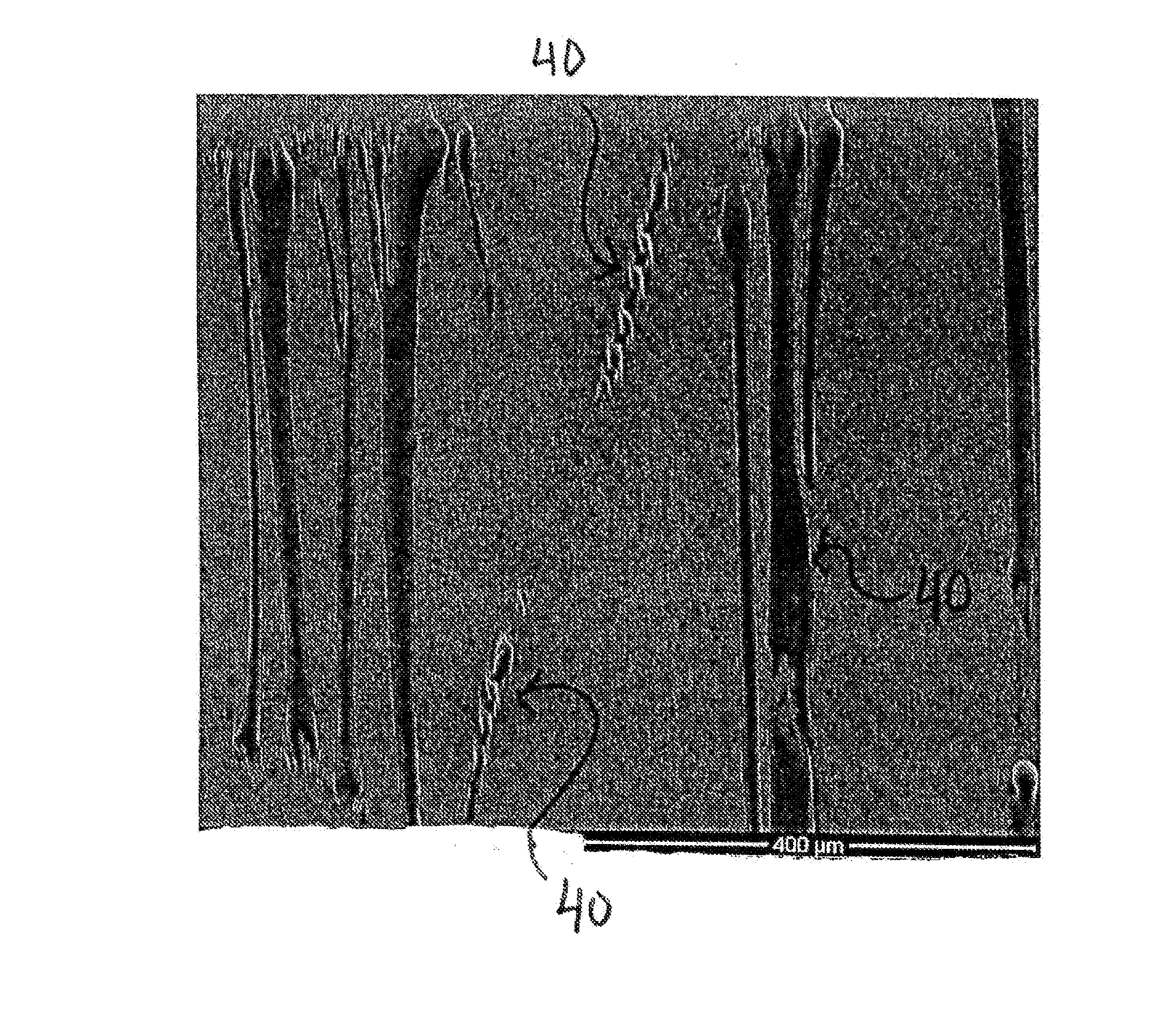 Articles Including Expanded Polytetrafluoroethylene Membranes with Serpentine Fibrils and Having a Discontinuous Fluoropolymer Layer Thereon