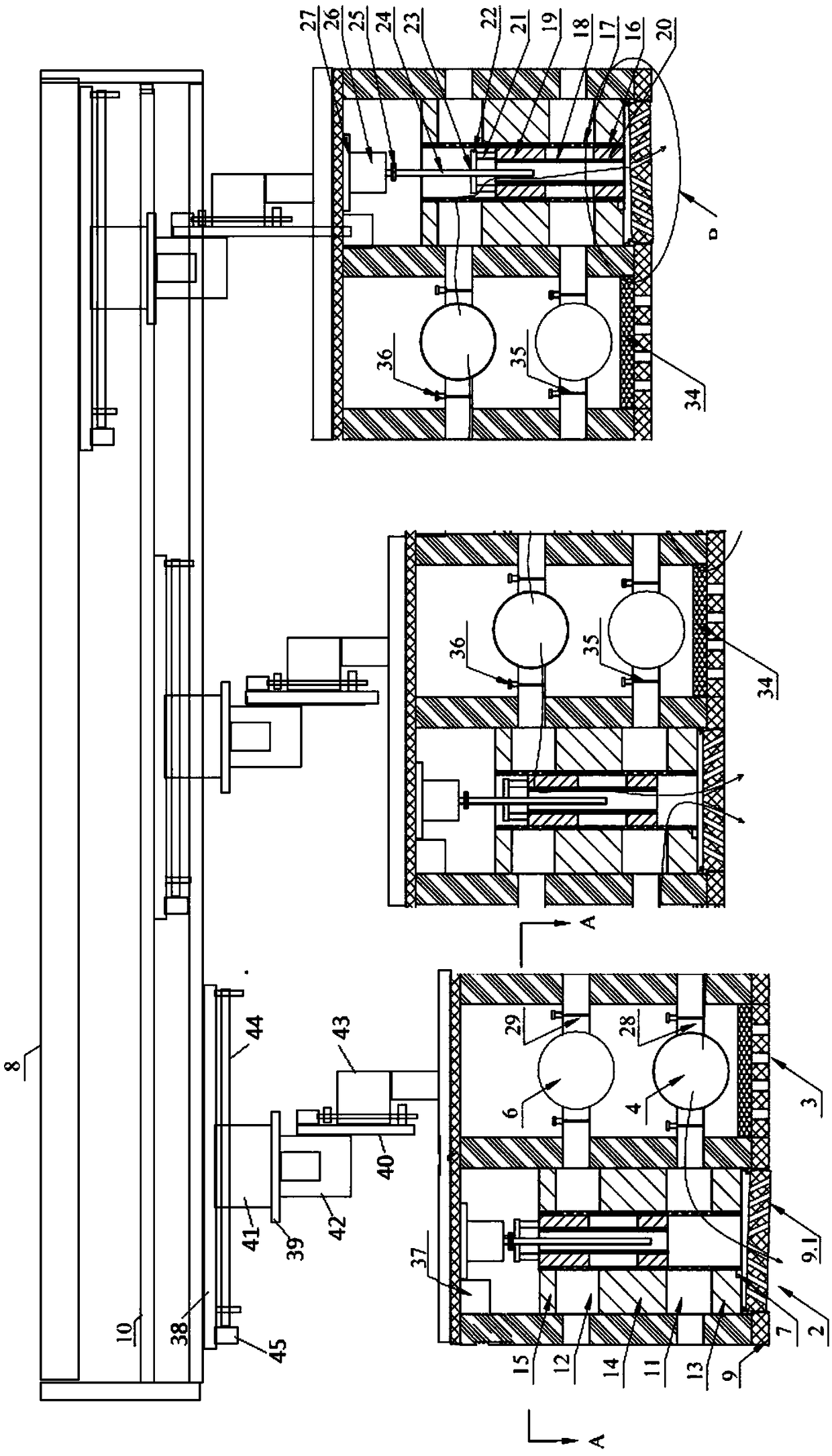 Exhaust port-movable temperature control system based on internet of things