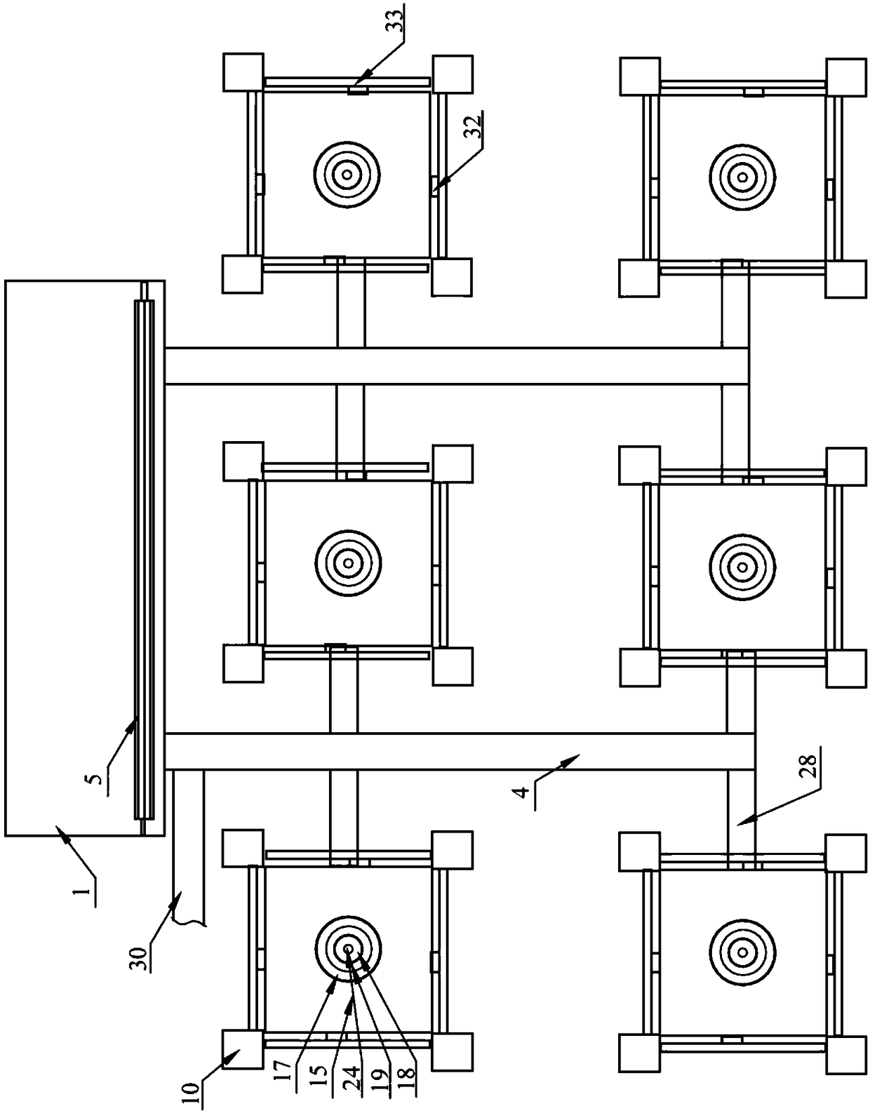 Exhaust port-movable temperature control system based on internet of things