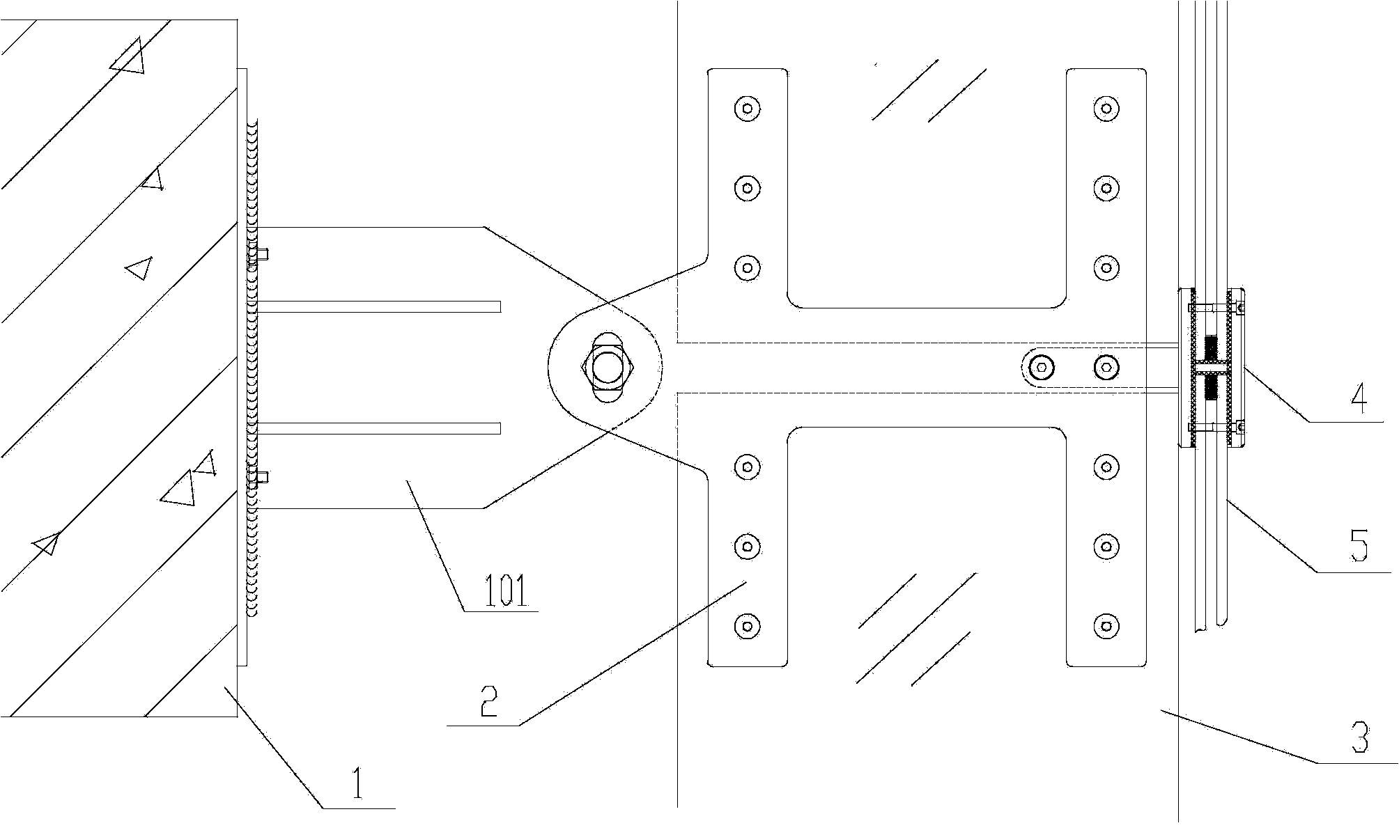 Point-connection glass curtain wall