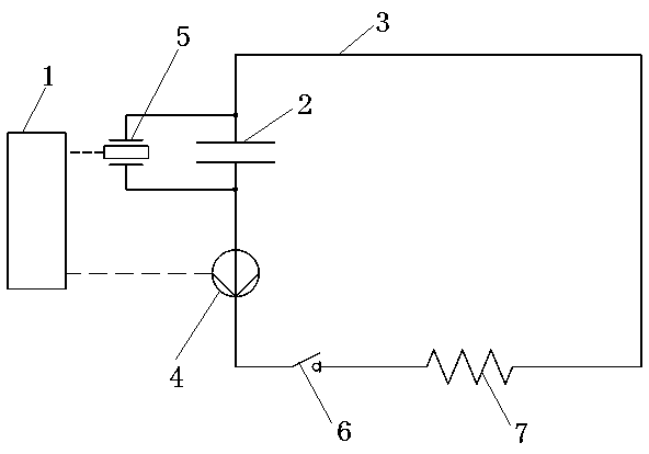 Wind power converter capacitor service life test device and test method thereof