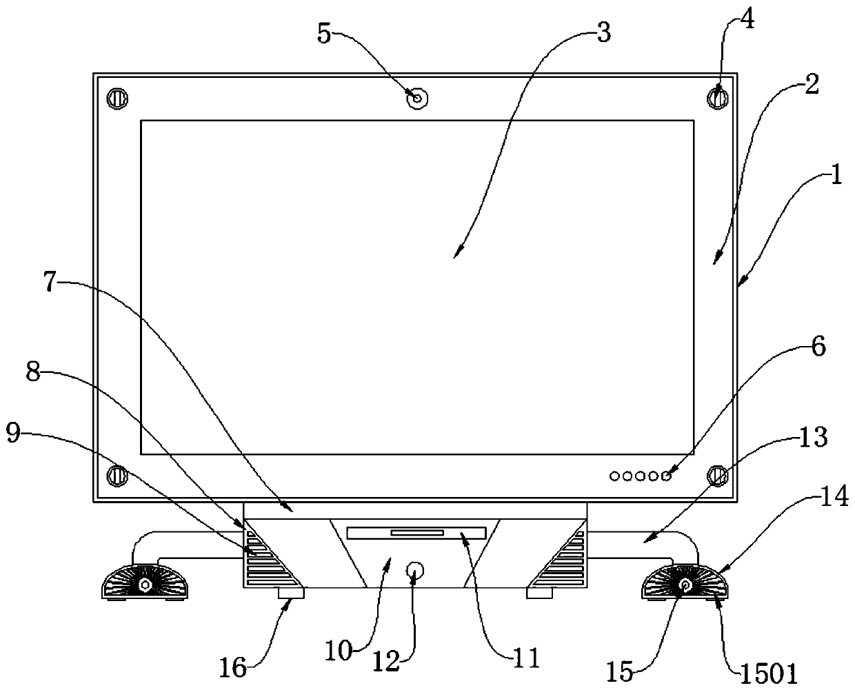 Electronic computer software and hardware all-in-one machine