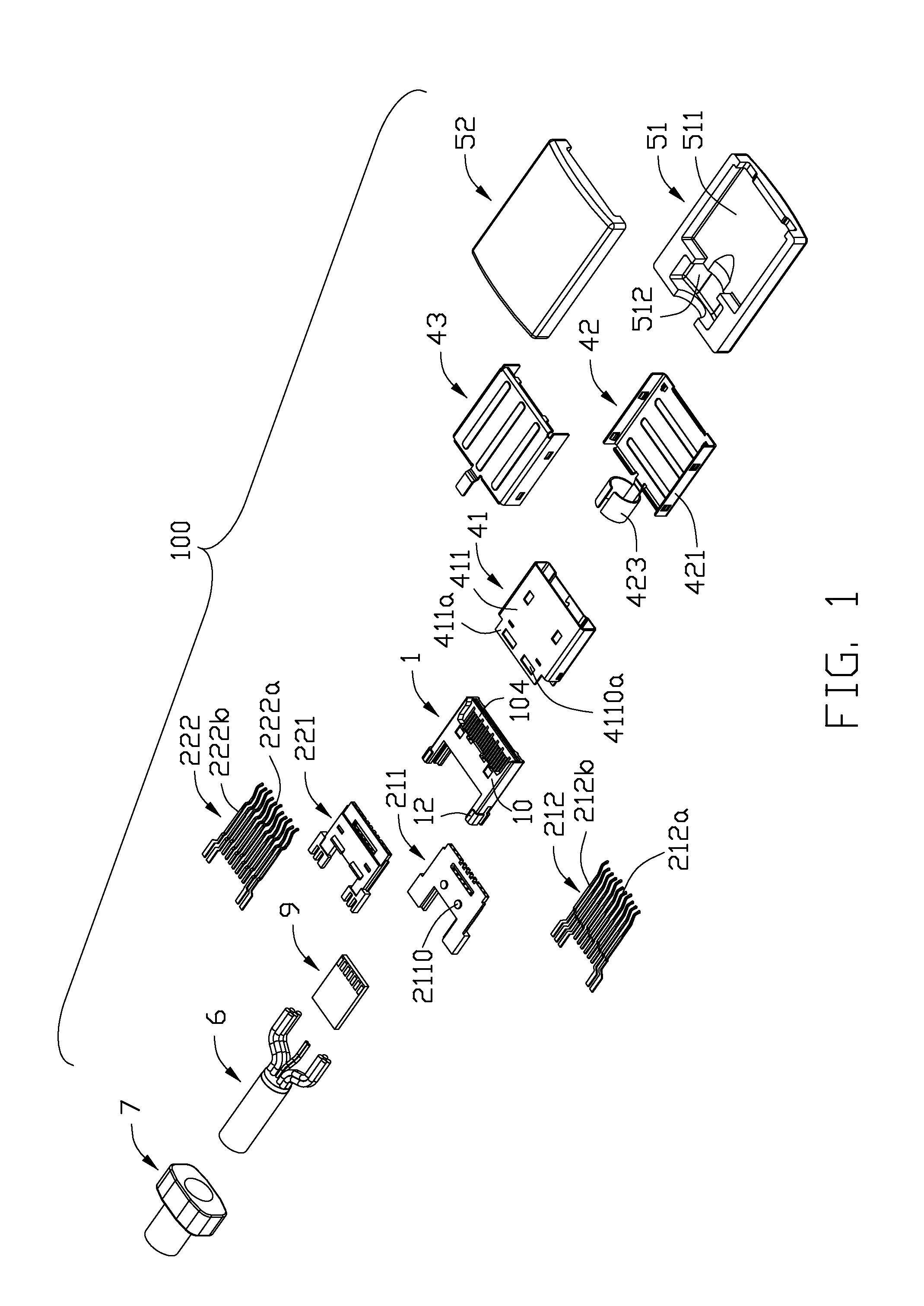 Cable assembly with elecrical and optical transmitting